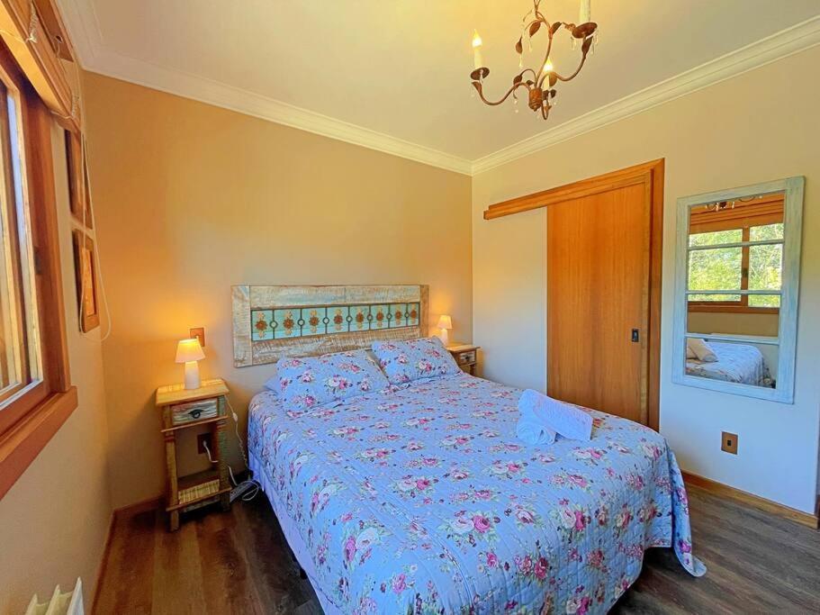 Aconchegante Apto 3 Dorm. Com Piscina Aquecida Gramado Bagian luar foto