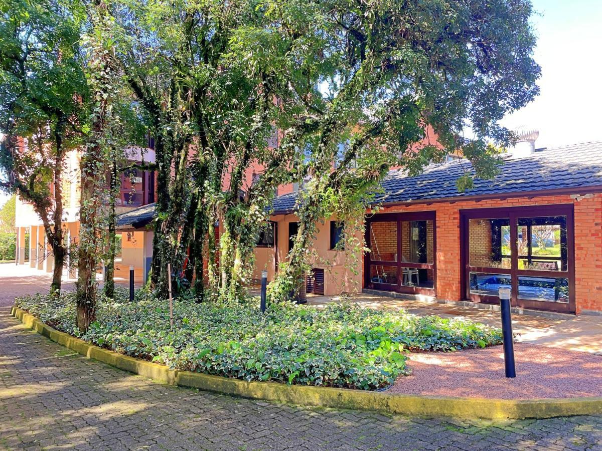 Aconchegante Apto 3 Dorm. Com Piscina Aquecida Gramado Bagian luar foto